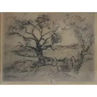 William Meyerowitz, Figures in Landscape, Etching