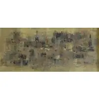 Walter Kamys, Misty City, 1954, Oil on Board