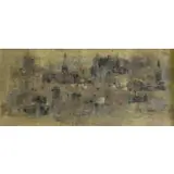 Walter Kamys, Misty City, 1954, Oil on Board