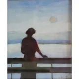 Ira Sommer, Moon Over Majorca, 1988, Oil on Board