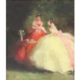 Narily-Moritz, Two Women, Oil on Canvas