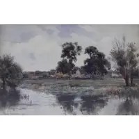 Frank Thompson, Landscape, Watercolor