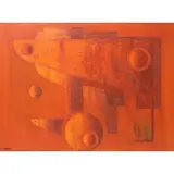 Mario Grimaldi, Abstract Composition, Mixed Media on Canvas