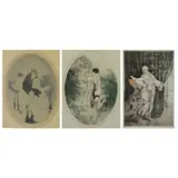 L'Averse (Rain) by Louis Icart, 1925, Three Color Etchings & Aquatints, sold Apr 2018