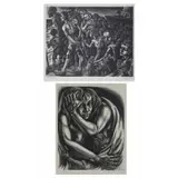 Isaac Friedlander, Intercepted, Two Woodcut Prints