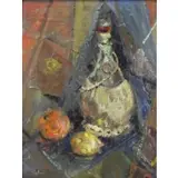 Max Kuehne, Still Life with Wine and Fruit