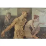 Garfield Hunter Jones, Three Figures, 1957, Oil on Canvas