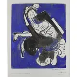 Hans Hofmann, Composition in Blue, 1952, Color Screenprint "Composition in Blue" 1952