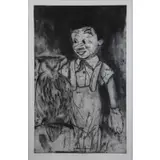 Jim Dine, Boy and Owl, Etching & Collograph with Hand Coloring