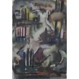 Gina Schnaufer Knee, Near Pittsburg, 1935, Watercolor on Paper