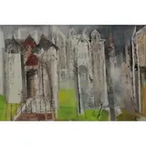William Thon, November in Amsterdam #568, Oil on Board