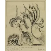 Ian Hugo, The Breathing Grass, 1941, Engraving "The Breathing Grass" 1941