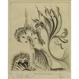 Ian Hugo, The Breathing Grass, 1941, Engraving "The Breathing Grass" 1941