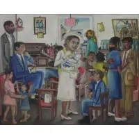 Biguad Wilson, Christening, Oil on Board