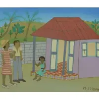 Micius Stephane, La Famille, Oil on Boad