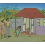 Micius Stephane, La Famille, Oil on Boad
