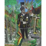 André Pierre, Baron Samedi, Oil on Board "Baron Samedi" Signed lower right
