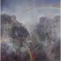 James Leong, Primaries, 1974, Mixed Media on Canvas "Primaries" 1974