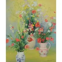 Les Epis de Blé by André Vignoles, Oil on Canvas, sold Mar 2018