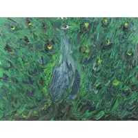 Hunt Slonem, Peacock, 2015, Oil on Canvas