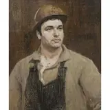 Vladimir Vassilievitch Kuznetsov, Portrait of a Worker, Oil on Canvas