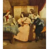 Romà Ribera i Cirera, The Music Rehearsal, Oil on Canvas