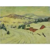 Matthew Kalmenoff, Winter Landscape, Oil on Canvas