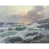 Alexander Dzigurski, Sunset Seascape