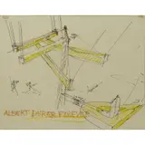 Mark di Suvero, Albert Durer Forever, 1967, Pentel on Paper "Albert Durer Forever" 1967