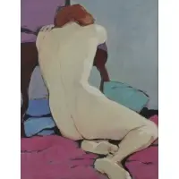 Mimi Korach Lesser, Nude, Oil on Canvas
