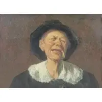 Ludwik Stasiak, Portrait of a Man, Oil on Board