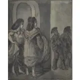 Constantin Guys, Filles et Marins, Ink Wash