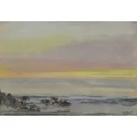 Howard Butler, Seascape, Pastel on Paper