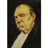 John Grabach, Portrait of a Man, Oil on Board