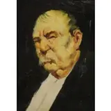 John Grabach, Portrait of a Man, Oil on Board