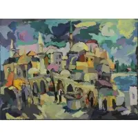 Yona Mach, Jerusalem, Oil on Canvas