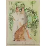 Larry Rivers, Untitled, Portrait of Couple with Dog