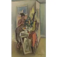 Simka Simkhovitch, Arrangement, 1948, Oil on Canvas