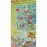 Ernst Strassner, Floral Still Life, Oil on Canvas