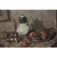 Wilhelm Blanke, Still Life, Oil On Canvas