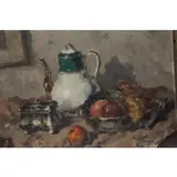 Wilhelm Blanke, Still Life, Oil On Canvas