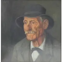 G Sloshopf, Untitled, ? Oil On Board Of A Gentleman