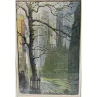 Leon Louis Dolice, Radio City, Woodcut "Radio City"