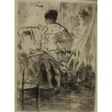 Jean-Louis Forain, Danseurs, Etching & Drypoint