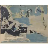 Constance Scharff, Reflections, Color Woodcut