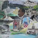 Randy Sandiford, Martin Luther King Jr, Mixed Media on Canvas