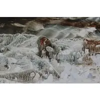 Ada Bloch, Early Frost 2, Oil on Paper