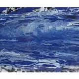 Ada Bloch, Blue Abstraction, Oil on Paper