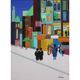 Ben Hollis, Streetscape, Oil on Canvas