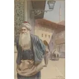 O. Watercolor Rylsky, Constantinople, 1923